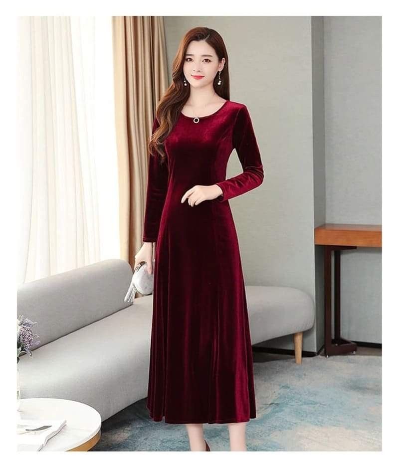 Glossy Luxury Velvet Winter Wear for Woman