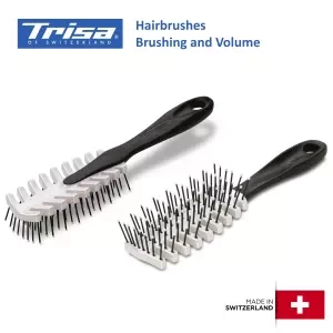 TRISA Hair Style Hairbrush Air Large - made in Switzerland - Silver