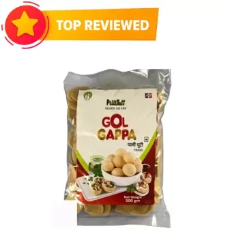 গোল গাপ্পা ফুচকা ভাজার জন্য প্রস্তুত-500 গ্রাম (ভারতীয় ফসকা)