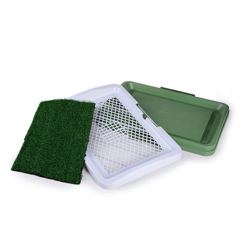 3 Layers Large Dog Pet Potty Training Pee Pad Mat Puppy Tray Grass Toilet Simulation Lawn For Indoor Potty Training