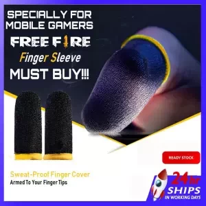 1 Pairs ( 2 pcs ) PUBG finger sleeves - Finger Gloves For PUBG - Finger Sleeves For Free Fire - Finger Grip For Gaming - Free Fire Finger Sleeves / Free Fire Finger Gloves / Free Fire Finger Cover - P