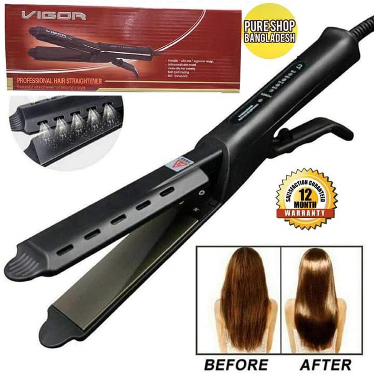 VIGOR V-908 Fast Straightener Hair Iron