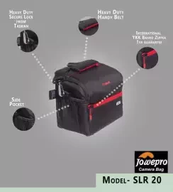 Canon SLR - 20 - DSLR Camera Bag - Black and Red
