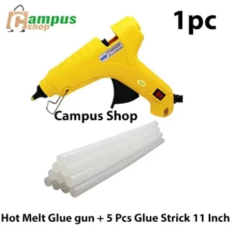 Hot Melt Glue gun + 5 Pcs Glue Strick 11 Inch