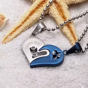 Love Heart Shape Pendant for Couple Gift