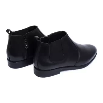 Zays Premium Leather Casual Boot For Men (Black) - ZAYSFS139