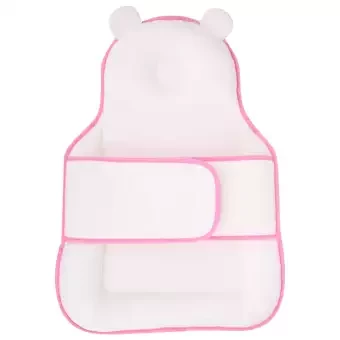 【BestGO】Headrest newborn lounger anti-rollover mattress pillow for 0-3 year old baby Pink sleeping mat