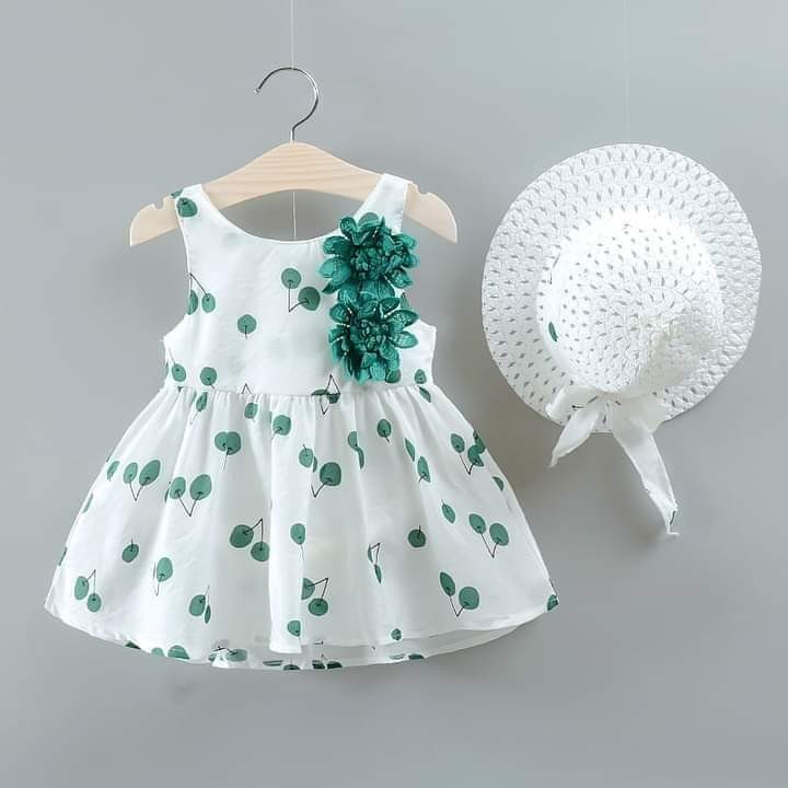 Baby girl princess dress foreign style with Hat