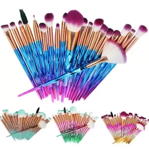 Unicorn Professional Colorful Makeup Brush Set of 20 Brushes