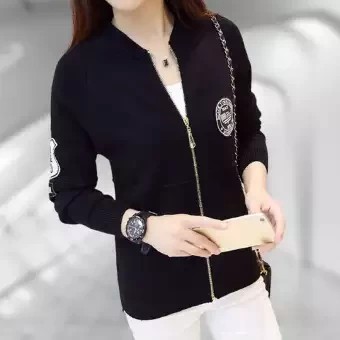 Women Fashion - Black Cotton Long Sleeve Casual Ladies Winter Jacket
