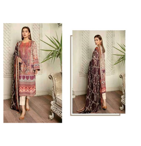 Eye Graze - Digital Printed & Embroidered Lawn 3 piece