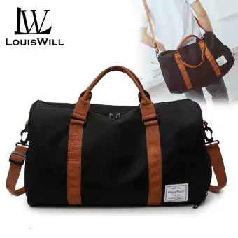LouisWill Women Travel Bags Waterproof Weekender Bags Oxford Cloth Luggages Handbags Shoulder Bags Traveling Bags Shoes Separation Sport Bags Fitness Bags Gym Totes for Men Women