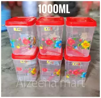 1000 ml 6 pcs plastic jar