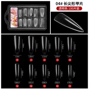 Fake nails box (100 Pcs Box) - Transparent