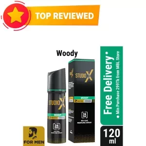 Studio X Woody No Gas Perfume Spray for Men 120ml