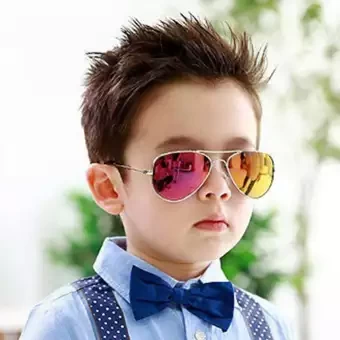 Luxury brand designer retro Pailot sunglasses Children