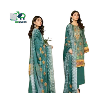 Eye Graze - Digital Printed & Embroidered Lawn 3 piece