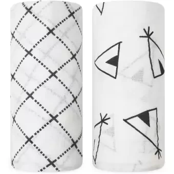 Baby Swaddle Blanket Newborn, Bamboo Muslin Swaddle Blankets Unisex, Swaddle Wrap Soft Silky Neutral Receiving Blanket