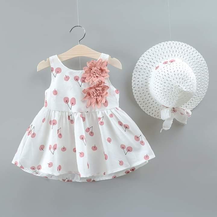 Baby girl princess dress foreign style with Hat