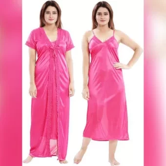 indian Exclusive, Fashionable, Stylish and Comfortable Night Dress (2 Part) Long For Woman