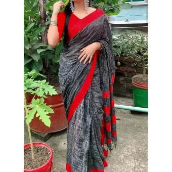 Eye catching design Jorna cotton saree for women