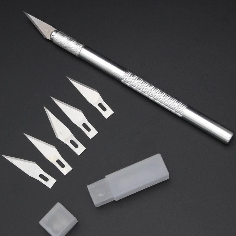 Precision Knife With 6 Blades (Aluminium Body)