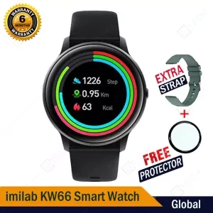 Xiaomi IMILAB KW66 Smart Watch Waterproof Customize Dials Silicon strap Round Smartwatch for Men Women-Global Version