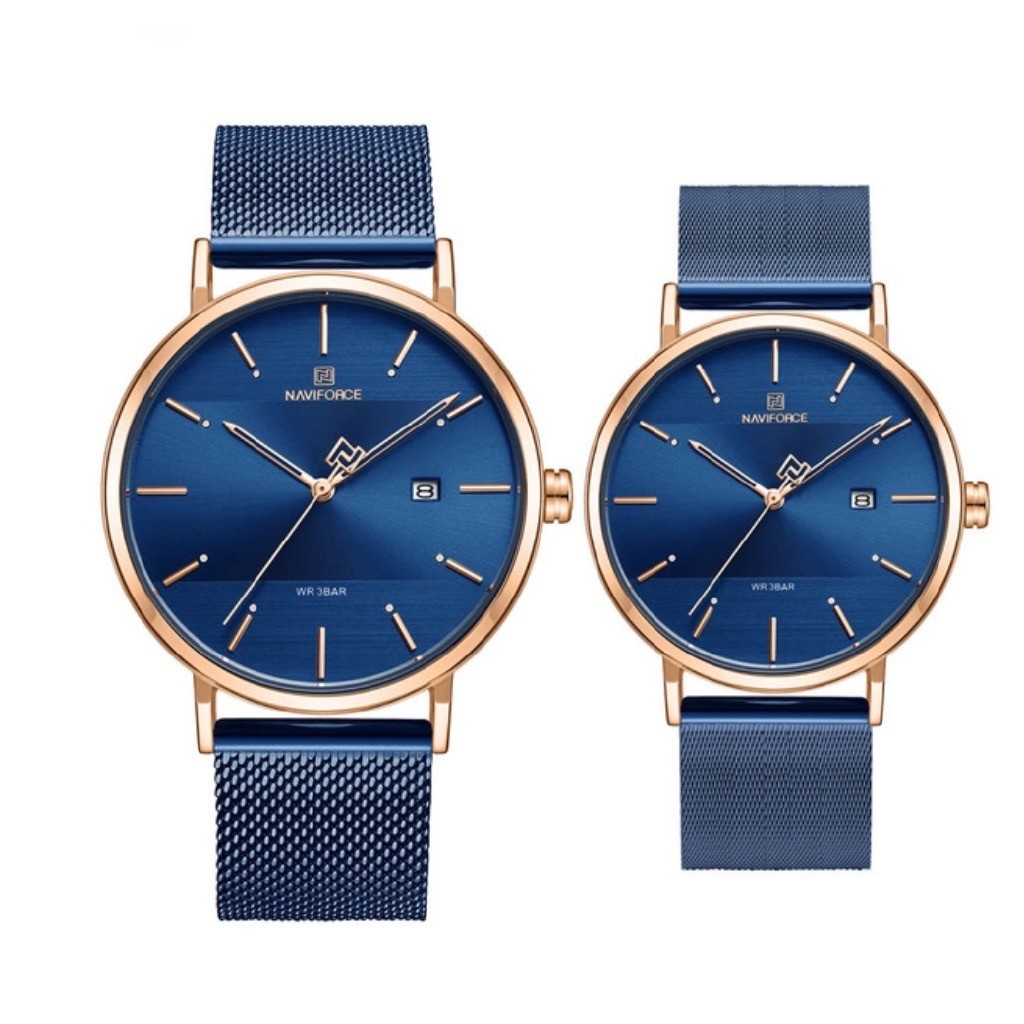 NAVIFORCE Top Brand Luxury Men Quartz Watches Women Steel Waterproof Casual Date Couple Clock Male Wrist Watch