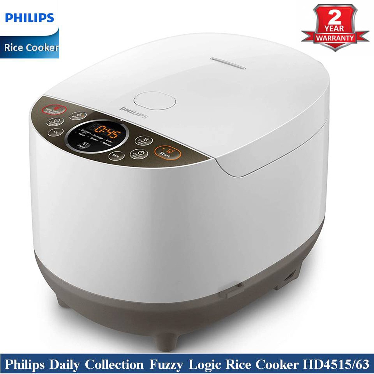 Philips HD4515/63 Daily Collection Fuzzy Logic Rice Cooker