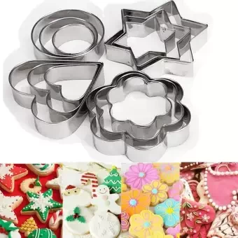 Cookie Cutter 12 Pieces Egg Mold Tools - Silver