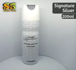 Signature Silver Deodorant Body Spray for Man by Al Haramain -200ml