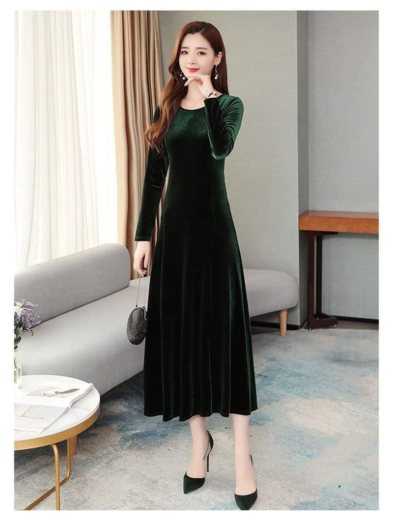 Glossy Luxury Velvet Winter Wear for Woman