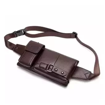 OnLook Fashion PU Leather Messager Bag Sling Bag Cross Body Bag Mens Sling Bag for Men Chest Bag