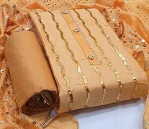 Cotton salwar kameez with najmeen dupatta