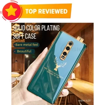 GKK For Redmi K20 / K20 Pro / Mi9t Back Cover Soft Silicone Luxury Electroplating Lifting Case & Luxury Electroplating Elk Patterns Anti-knock Back Cover