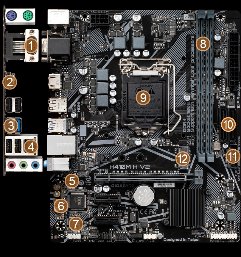 Gigabyte H410M H V2 10th & 11th Gen Motherboard