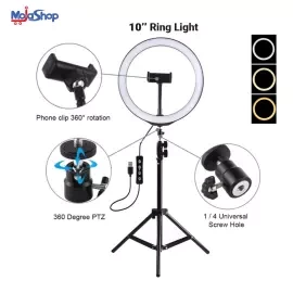 Ring Light Photo Studio Camera Makeup ,Video Light Lamp with Tripod for Smartphone