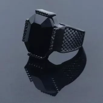 Black Stainless Steel Men's Finger Ring