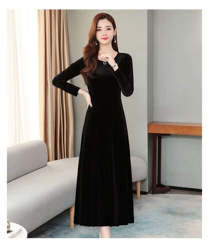 Glossy Luxury Velvet Winter Wear for Woman