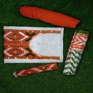 Cotton salwar kameez with ari work