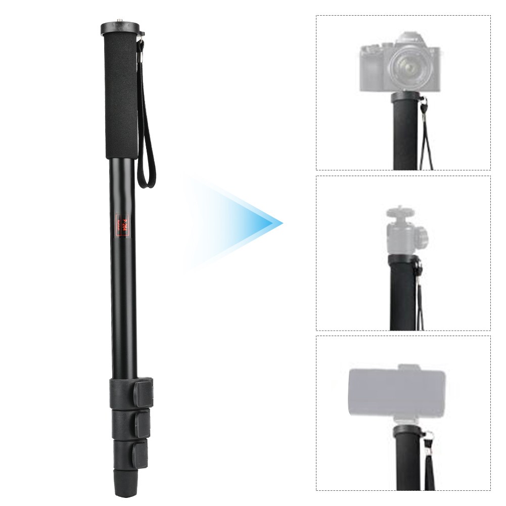 Aluminum Alloy Portable Retactable Monopod Selfie Stick Mount Support Rod for SLR Camera